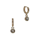 Sp Stone Drop Huggie Earrings Gold/Howlite Earrings Fabienne