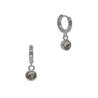 Sp Stone Drop Huggie Earrings Silver/Howlite Earrings Fabienne