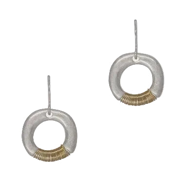 Sml Open Circle Wire Wrap Fh Earrings Silver/Gold Earrings Fabienne