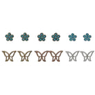 Sprinkles Cz Flower/Butterfly Earrings Aquamarine Earrings Fabienne
