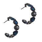 Deco Hoop Earrings Blue Earrings Fabienne