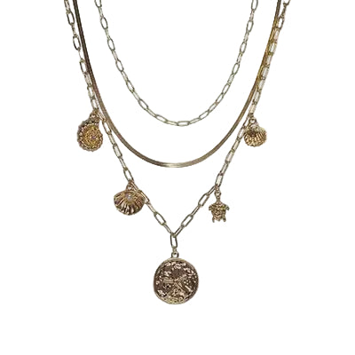 Seaside Charm Layer Necklace Gold Necklaces Fabienne