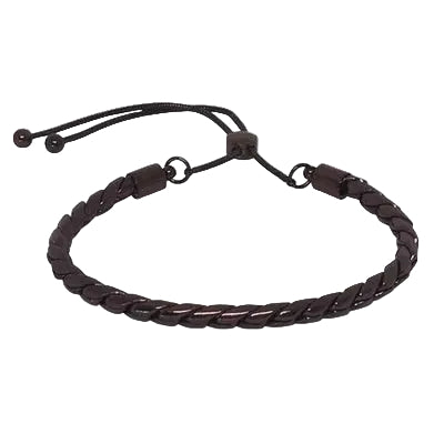 Braided Rope Slider Braclelet Chocolate Bracelets and Bangles Fabienne