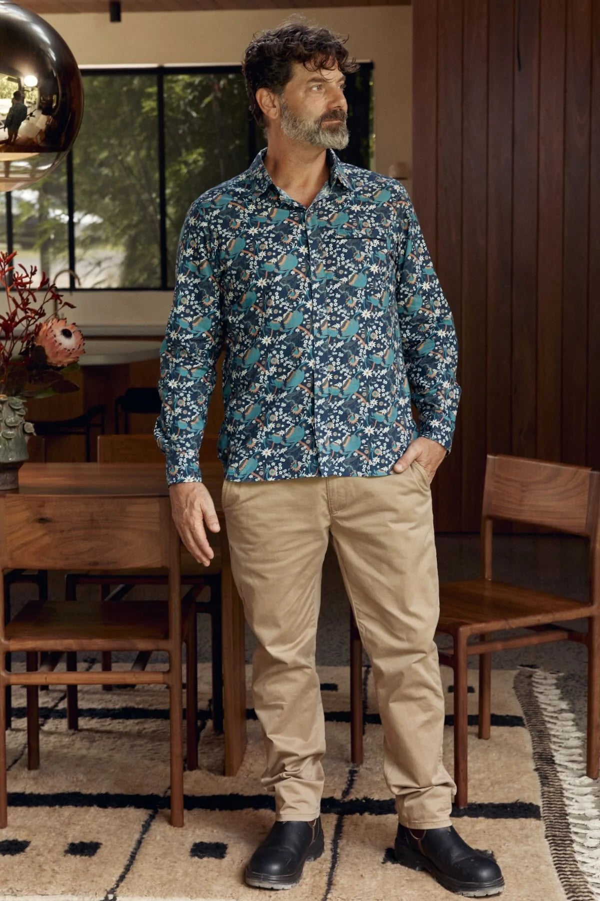 Men's Long Sleeve Waratah Mens Tops MahaShe
