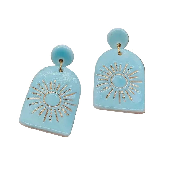 Lorelai Porcelain Earrings with Gold finish - No2 Earrings Wolf and Clay