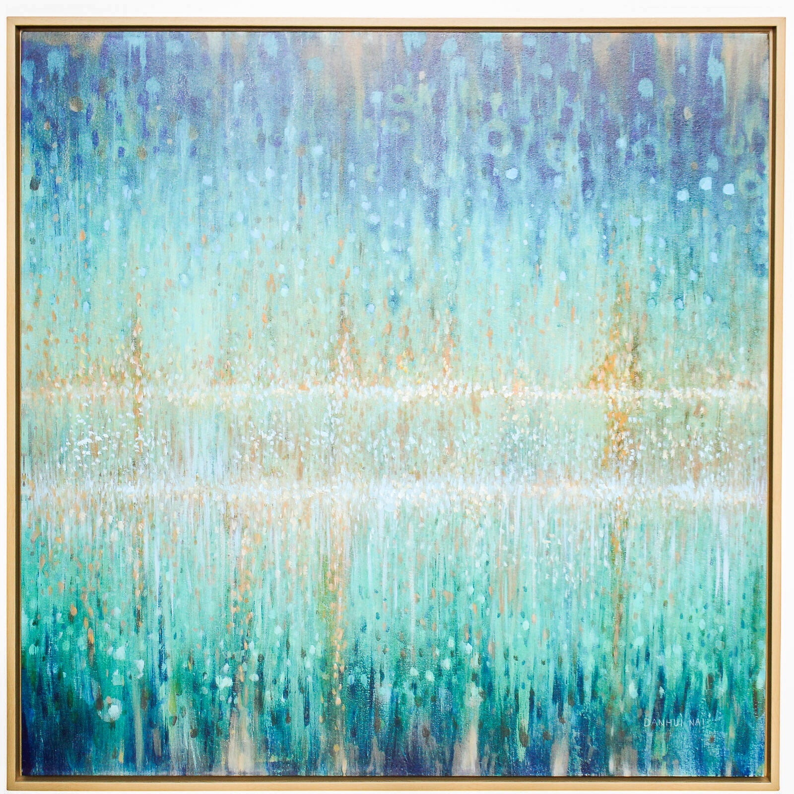 Framed Canvas Rain Aqua Gifts and Accessories Lavida