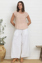 Remi Top Ginger Gingham Tops MahaShe