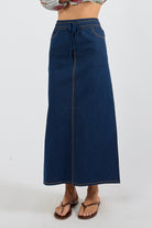 El Paso Pull-on MIDI Skirt Dark Skirts Ibisa