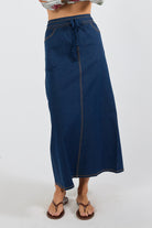 El Paso Pull-on MIDI Skirt Dark Skirts Ibisa