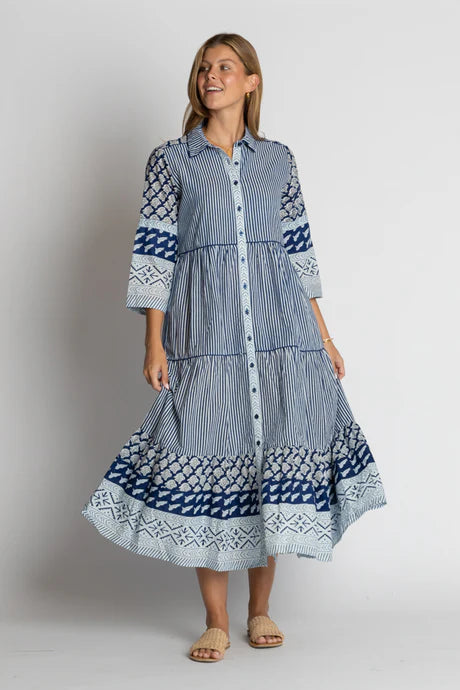 Mississippi Midi Navy Dresses Ibisa XS(6-8)