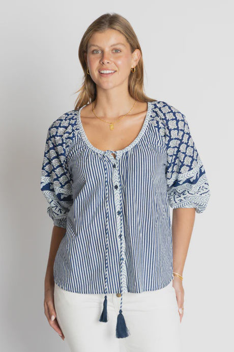 Mississippi Shirt Navy Tops Ibisa XS(6-8)