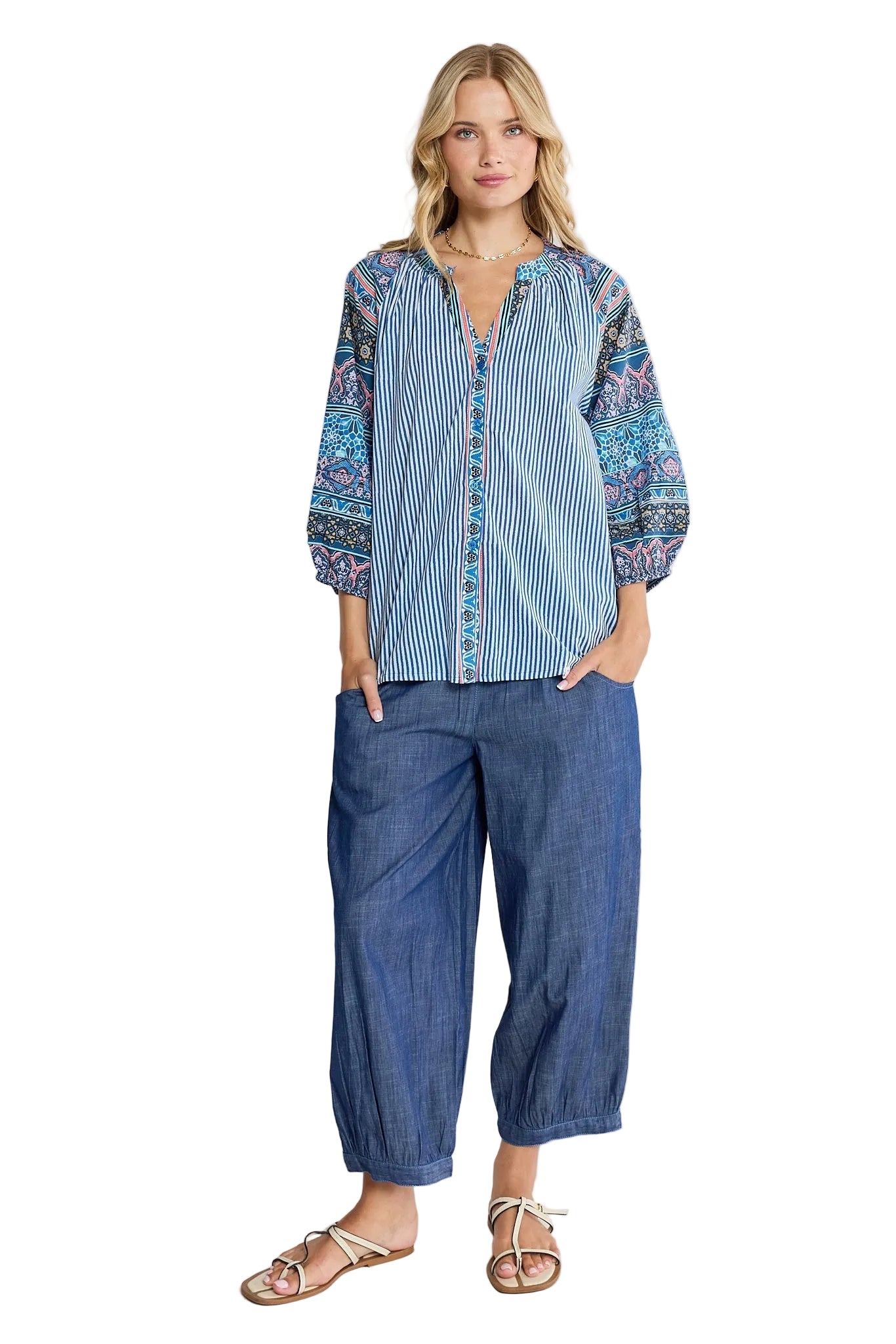Oxana Shirt Navy Tops Ibisa XS(36)