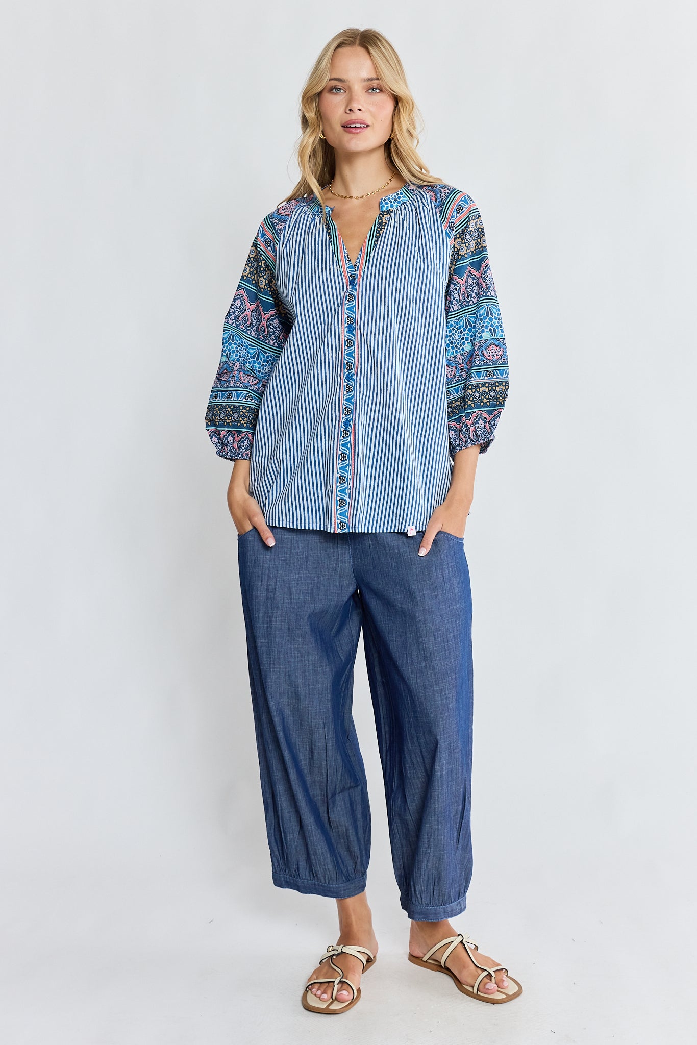 Oxana Shirt Navy Tops Ibisa