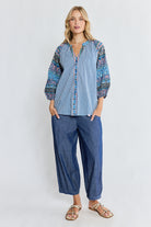 Oxana Shirt Navy Tops Ibisa