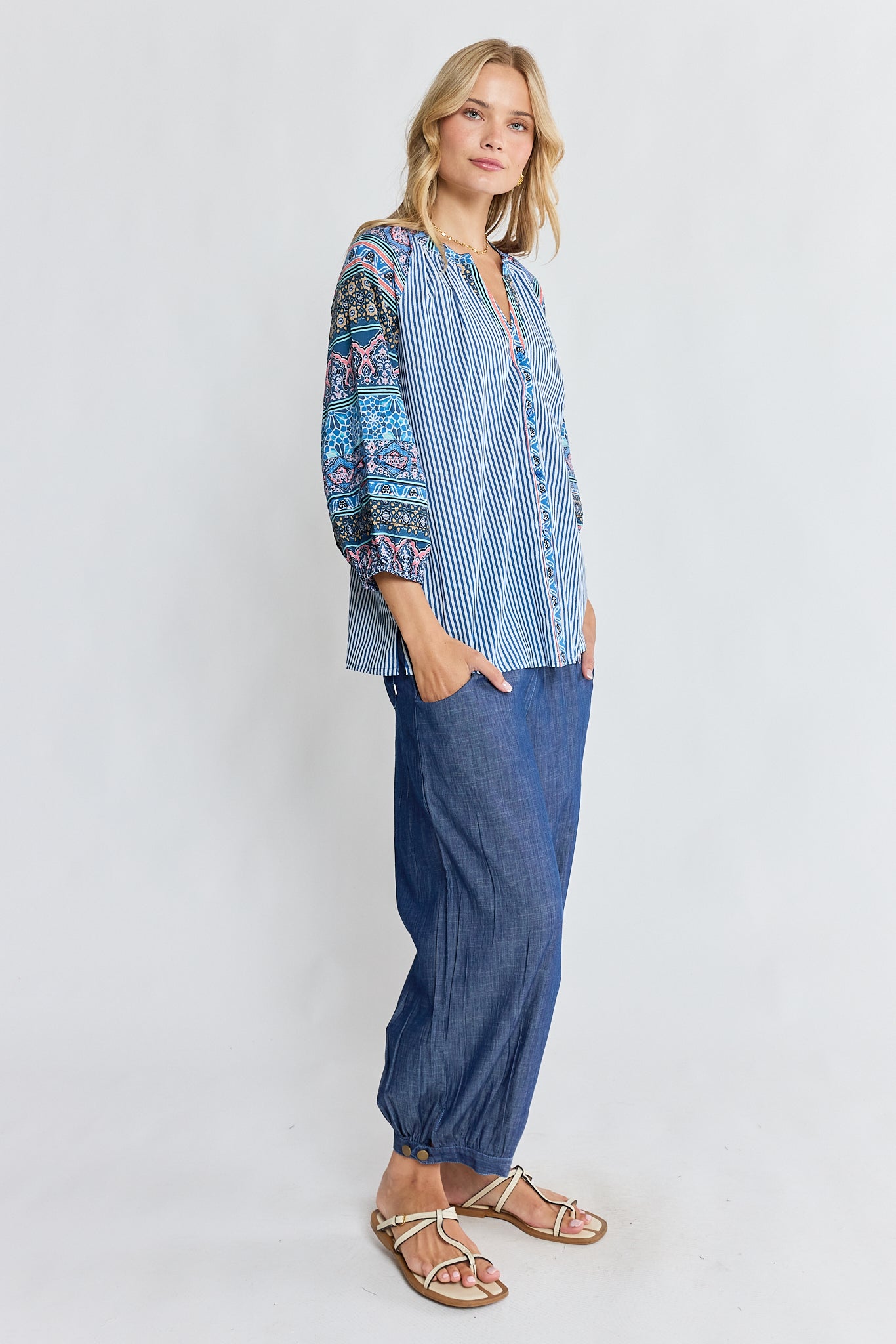 Oxana Shirt Navy Tops Ibisa