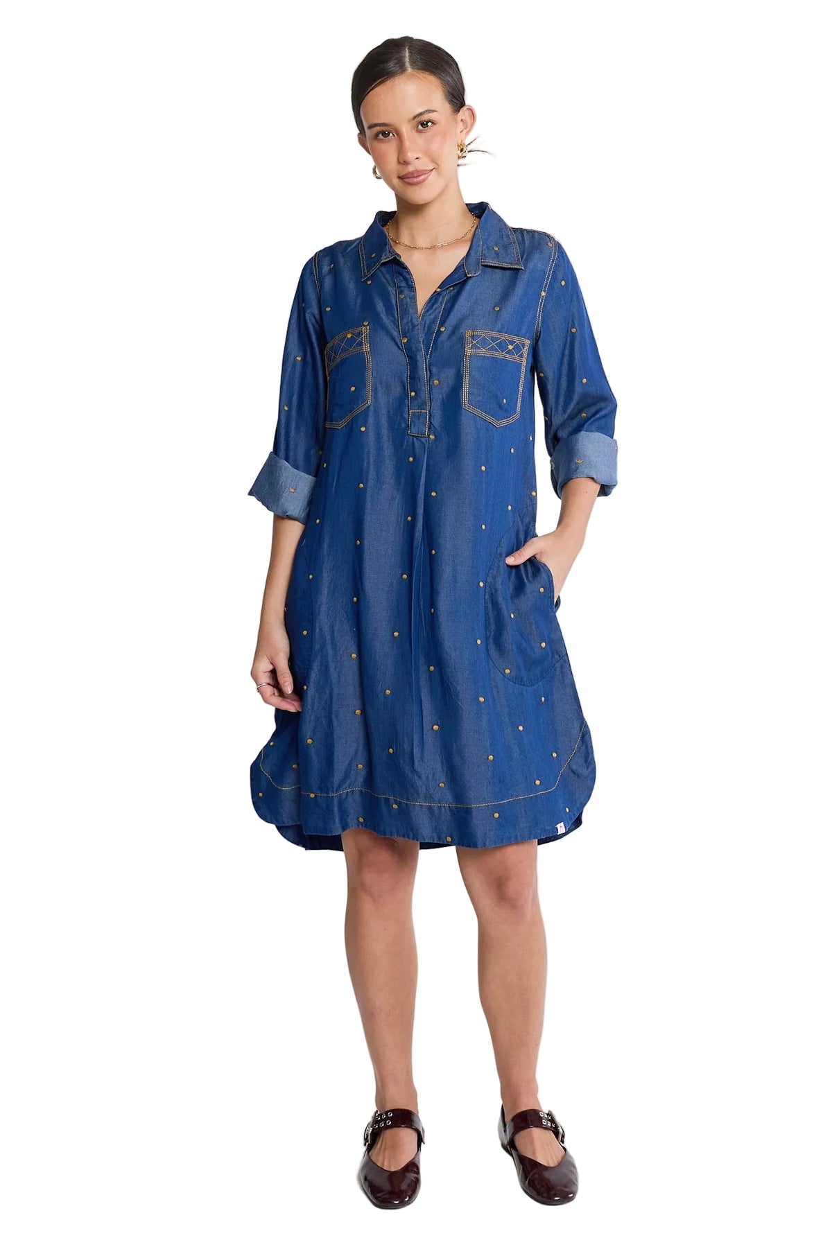 River Shirtmaker Indigo Tops Ibisa XS(36)