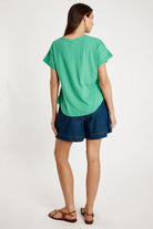 T-shirt Plain Round Neck Emerald - Global Free Style