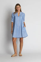 Tulsa Tuck Dress Yarn Stripe - Global Free Style