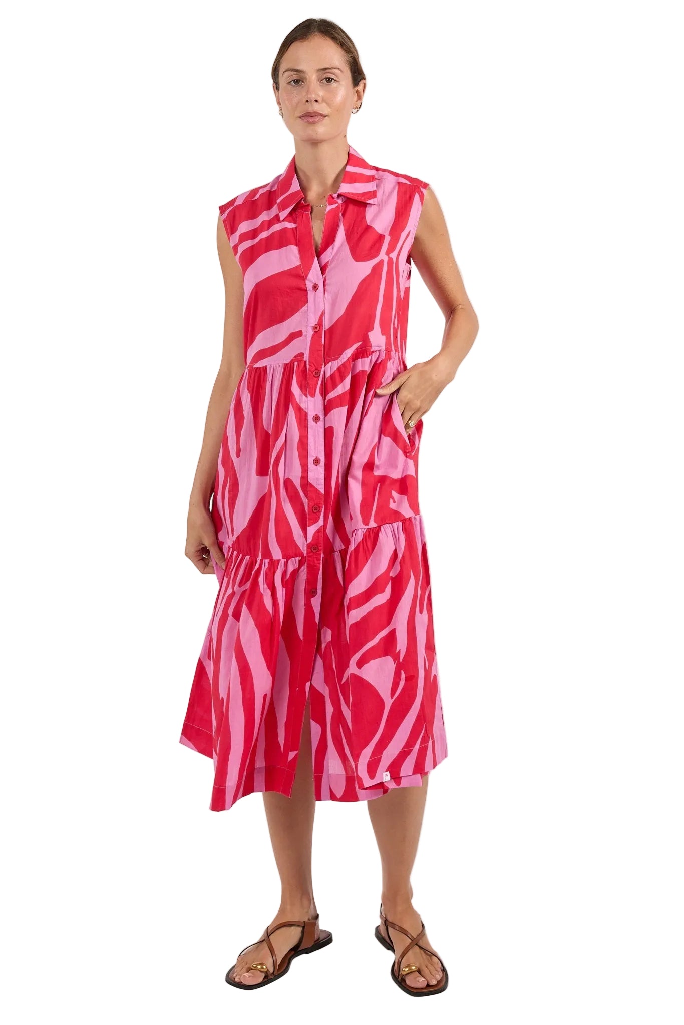 Zephyr MIDI Dress Melon Dresses Ibisa XS(36)