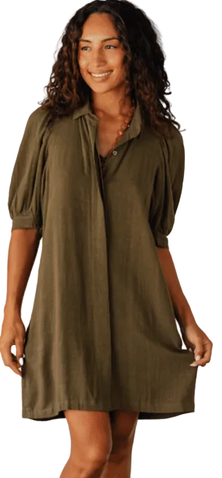 Linen Viscose Army Adi Dress Dresses Coconinya S
