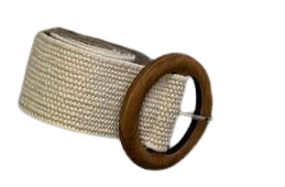 Summer Round Buckle Belt Ivory Belts Evie Clare