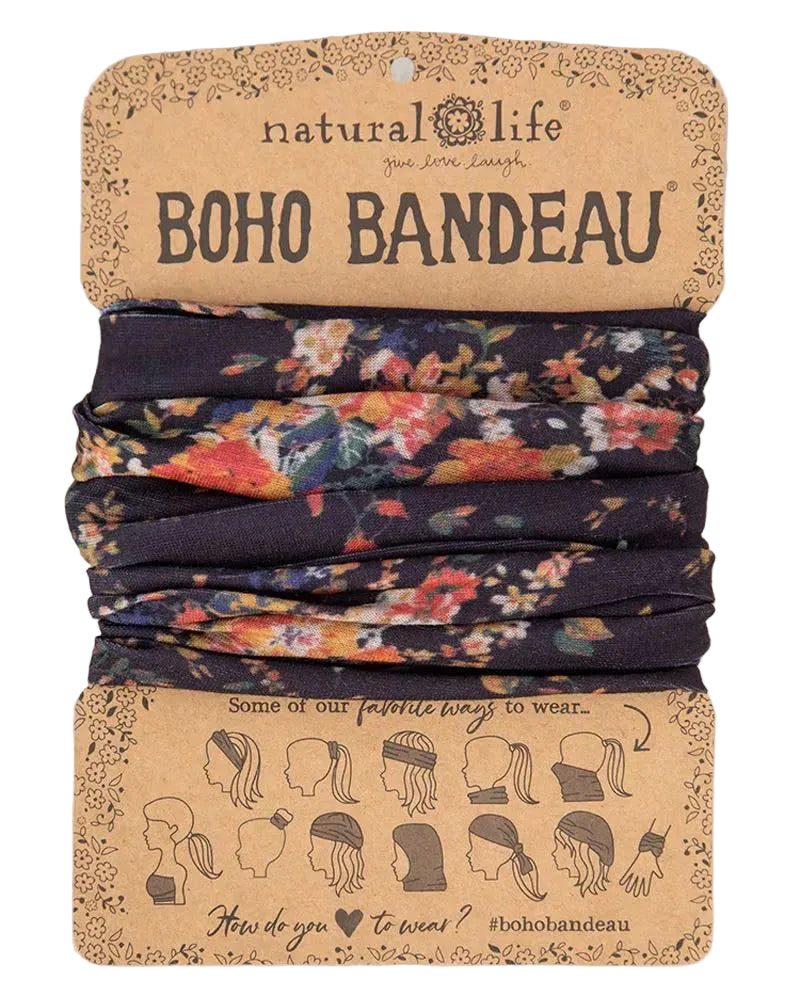 Boho Bandeau Black Red Bouquets Bandeau Natural Life