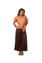 Baker Linen Shirt Papaya Tops Valeria Label M(10)