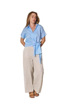 Baker Linen Shirt Light Blue Tops Valeria Label S(8)