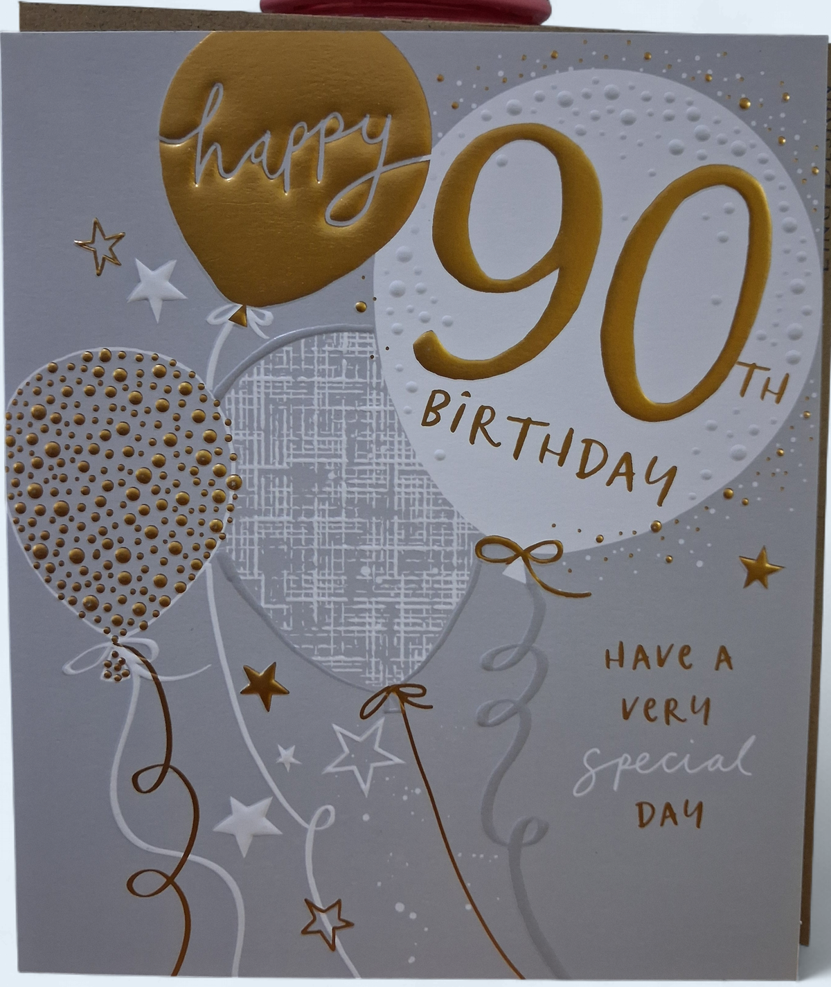 90th Birthday Card - Balloons Cards and Wrap Waterlyn