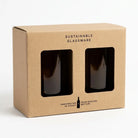 Gift Pack of 2 Upcycled Cut Wine Bottles Tumbler - Olive Green Home Hila
