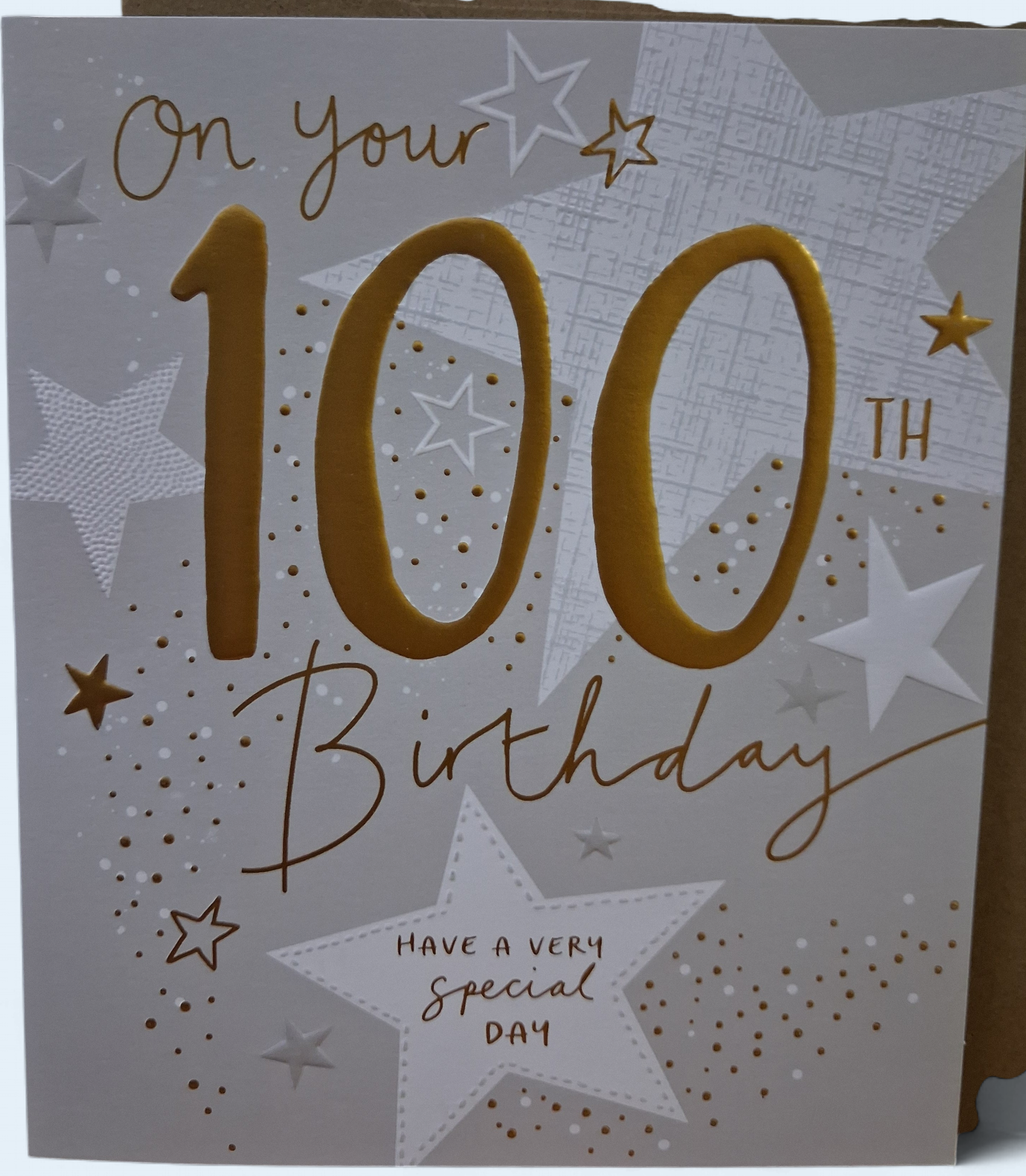100th Birthday Card - Stars Cards and Wrap Waterlyn