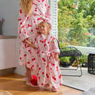 Kids Bath Robe Cosy Luxe Velvet Cherry Body Annabel Trends
