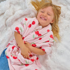 Kids Bath Robe Cosy Luxe Velvet Cherry Body Annabel Trends