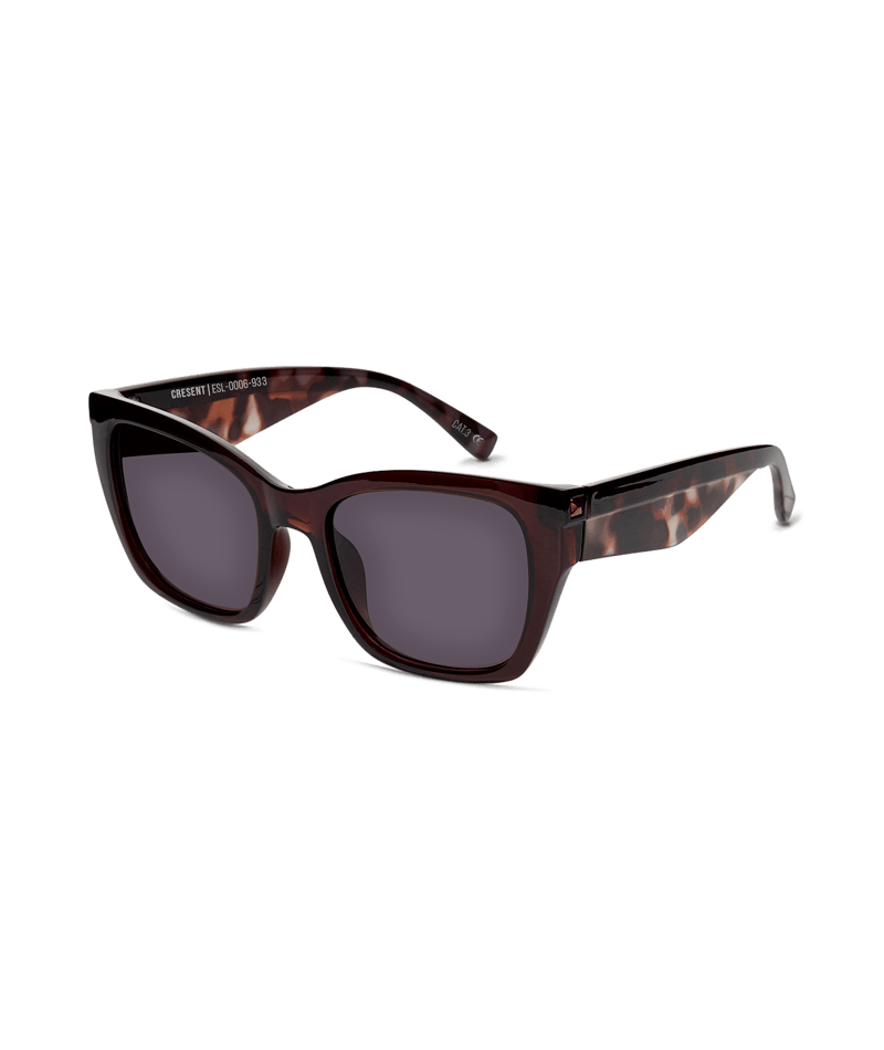Womens Sunglass Cresent Wine Tort Merlot - Global Free Style