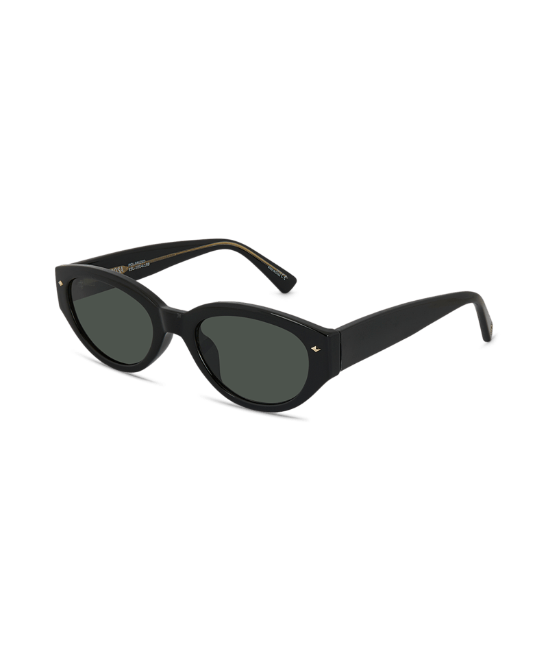 Noosa Womens Sunglass Black/Green Sunglasses & Glasses White Haven