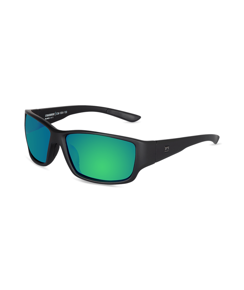 Mens Sunglass Stradbroke Black Green - Global Free Style