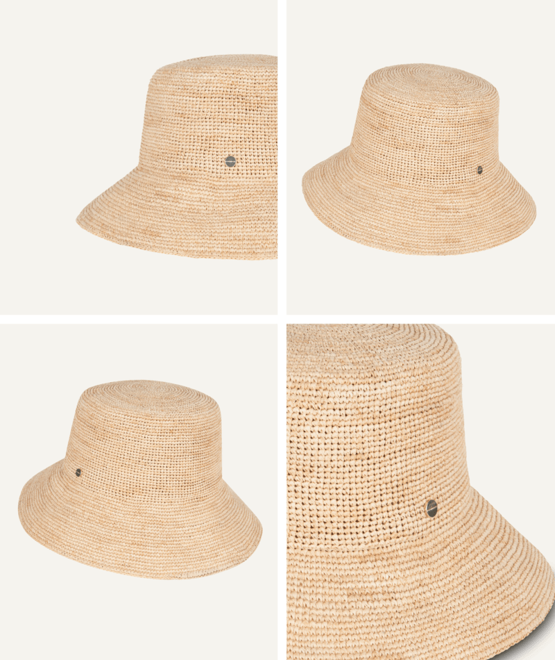Cue Womens Bucket Natural Hats & Millinery Kooringal