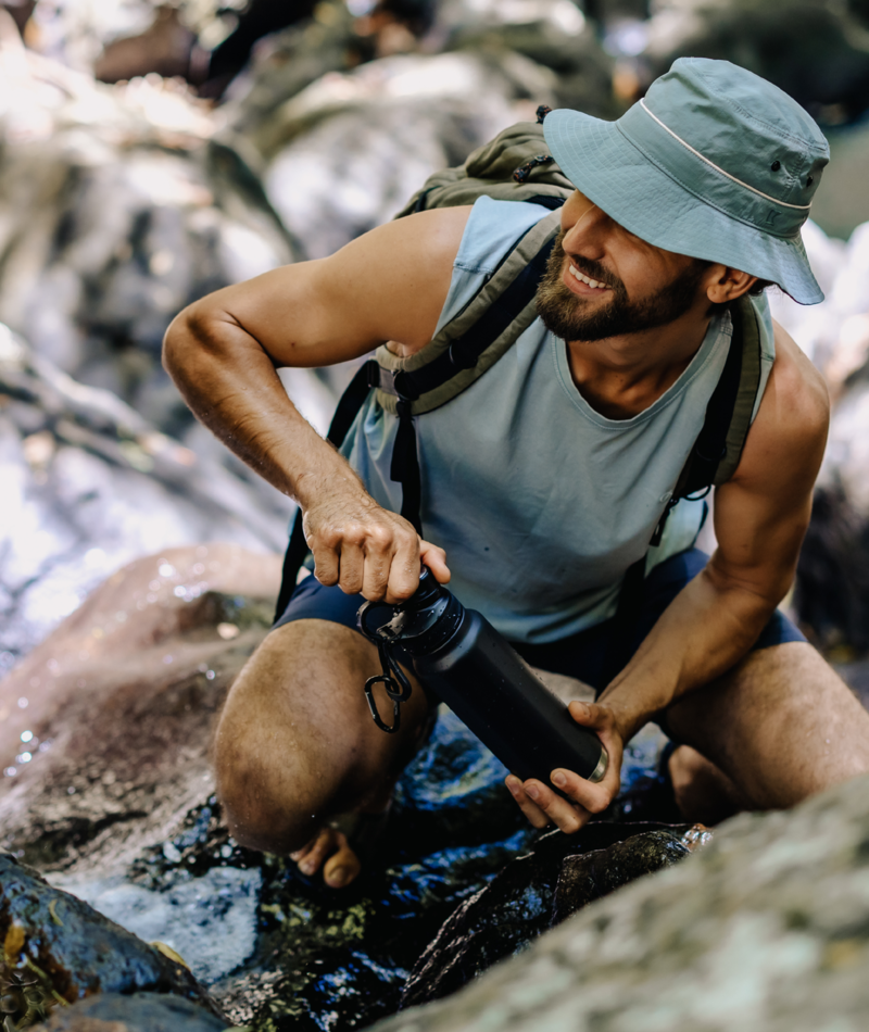 Leeman Mens Bucket Charcoal Mens Hats Kooringal