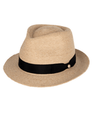 Palm Beach Womens Fedora Natural/Black Hats & Millinery Kooringal S (56cm)