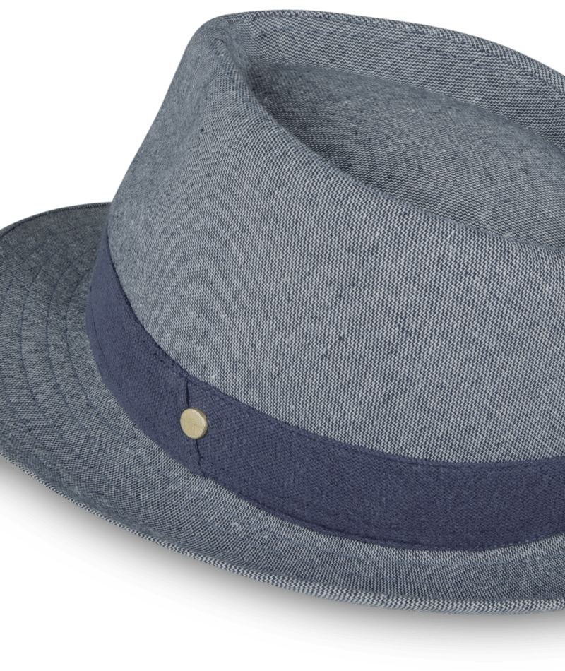 Double Bay Womens Fedora Denim Blue Hats & Millinery Kooringal