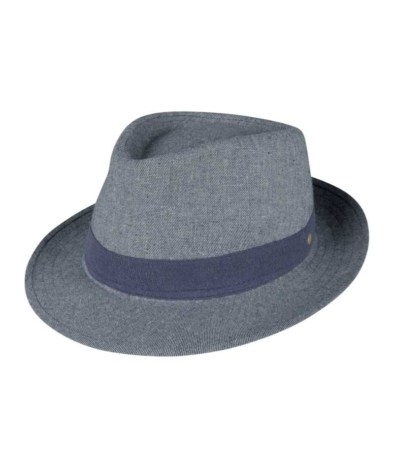 Double Bay Womens Fedora Denim Blue Hats & Millinery Kooringal S (56cm)