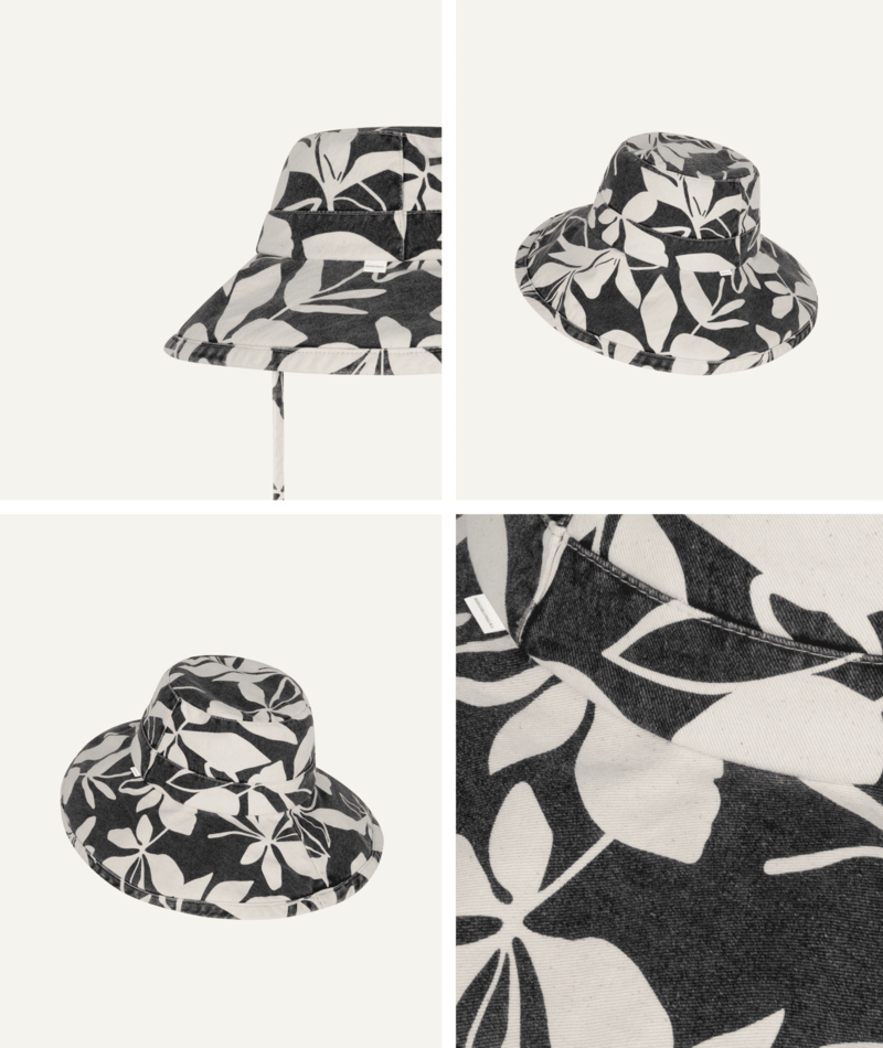 Womens Floppy Coral Bay Black Hats & Millinery Kooringal