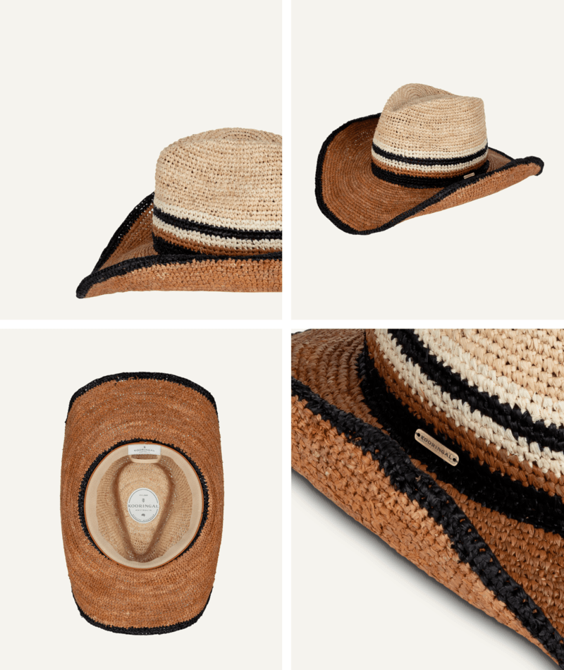 Cabarita Womens Cowboy Natural/Chai Hats & Millinery Kooringal