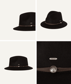Matilda Womens Mid Brim Black Hats & Millinery Kooringal