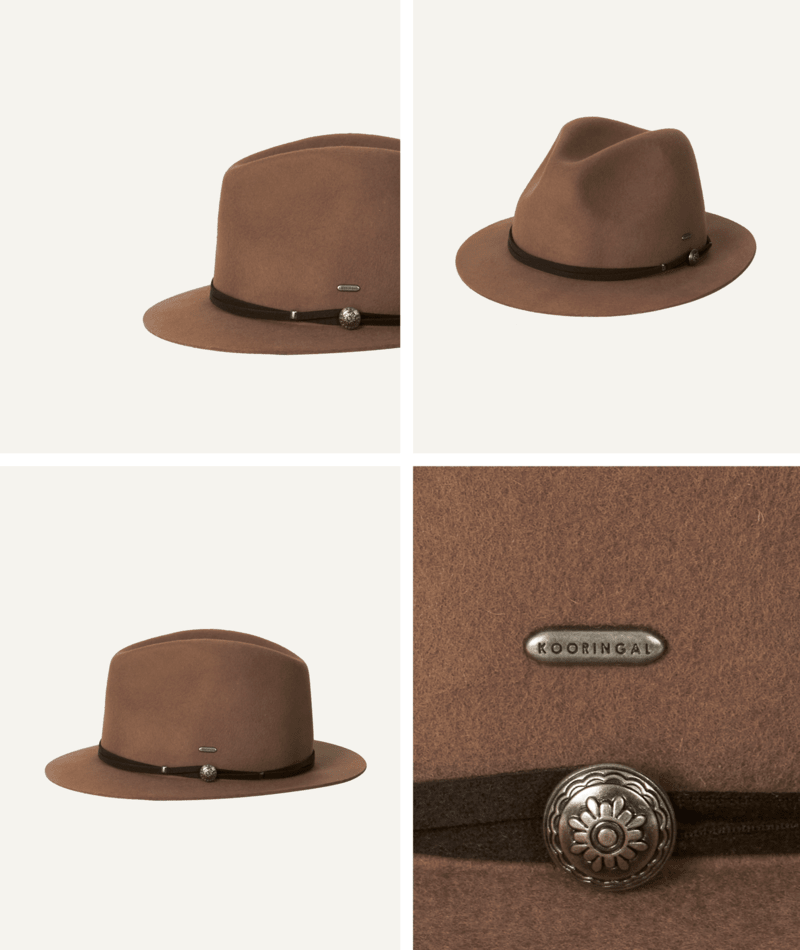 Matilda Womens Mid Brim Chocolate Hats & Millinery Kooringal