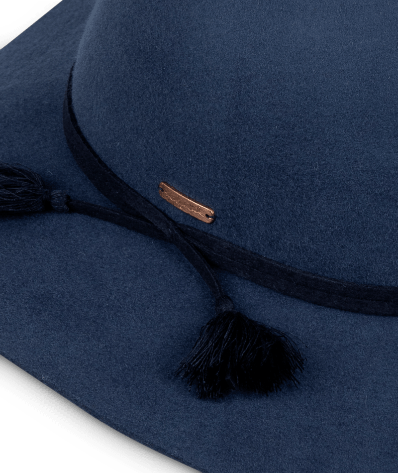 Girls Wide Brim Hat Aubrie Navy Kids Hats Millymook