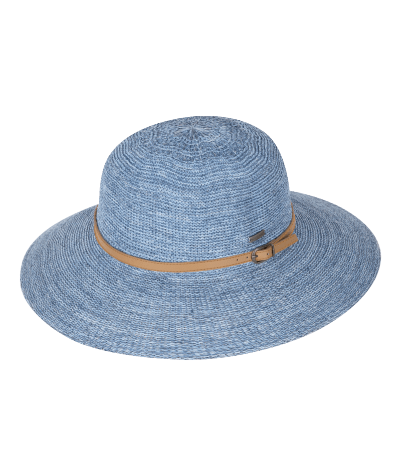 Leslie Womens Wide Brim Powder Blue Hats & Millinery Kooringal