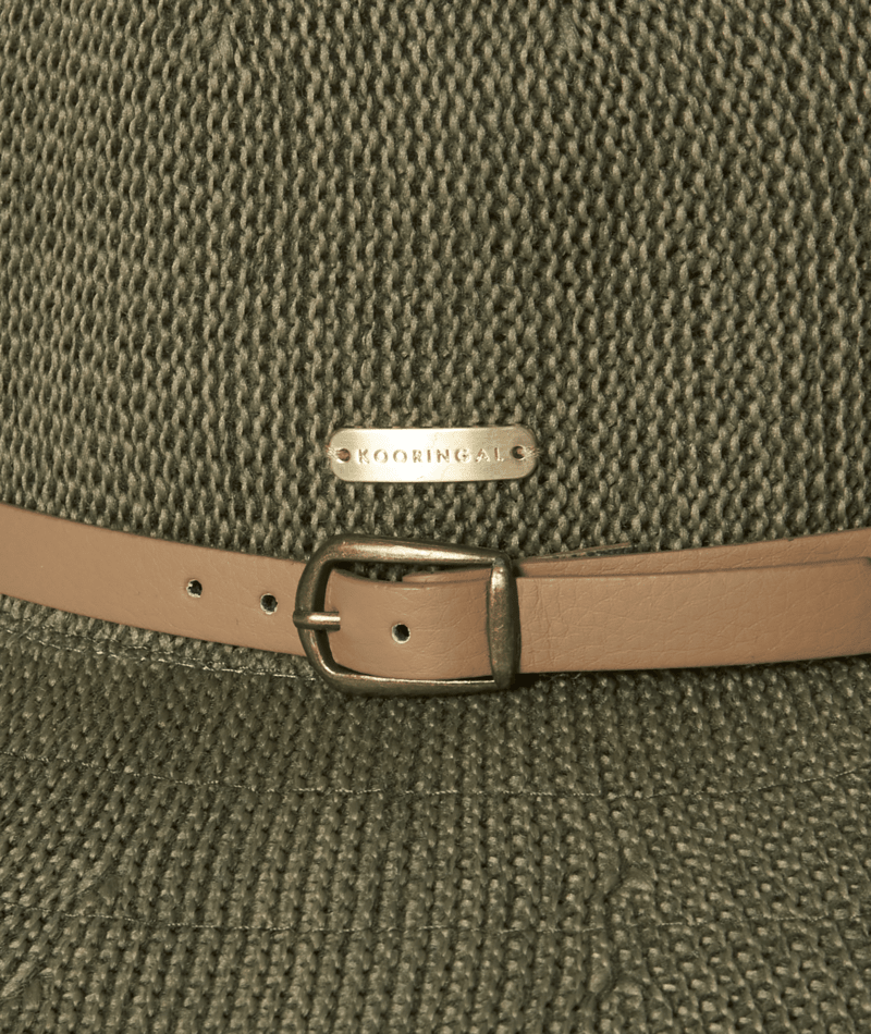 Womens Wide Brim Leslie Olive Hats & Millinery Kooringal