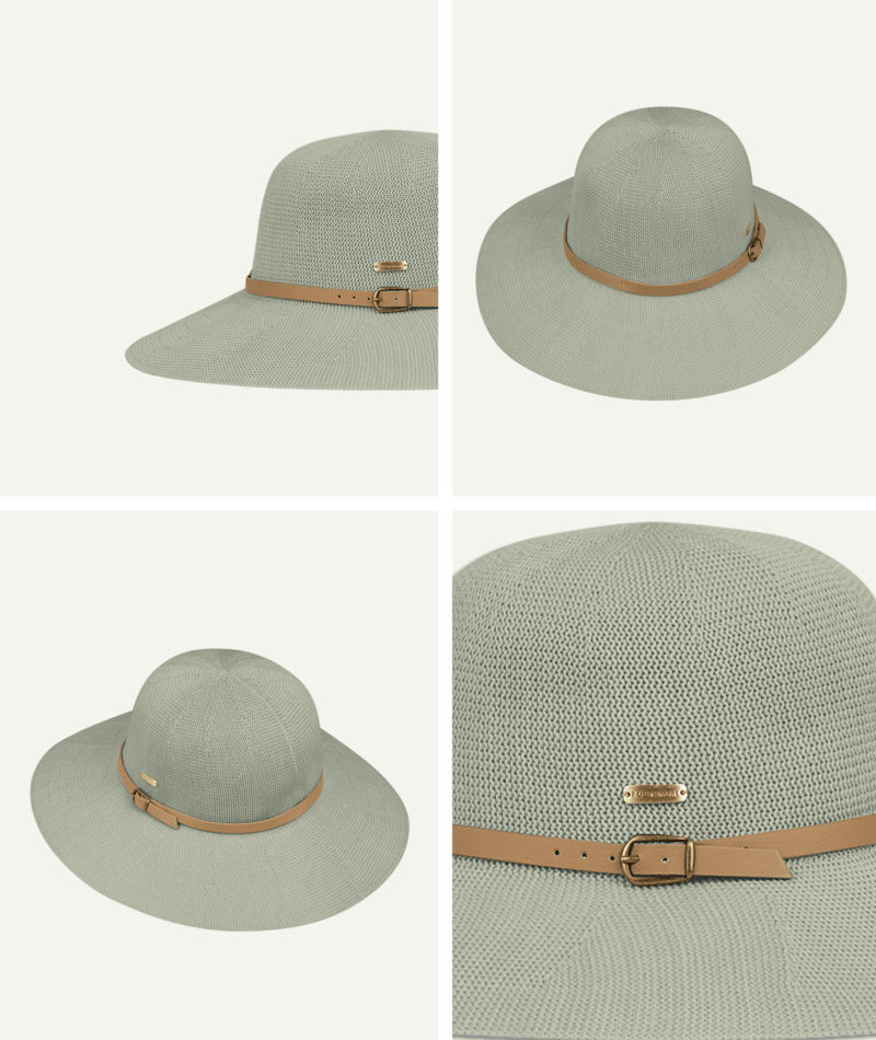 Womens Wide Brim Leslie Olive Hats & Millinery Kooringal