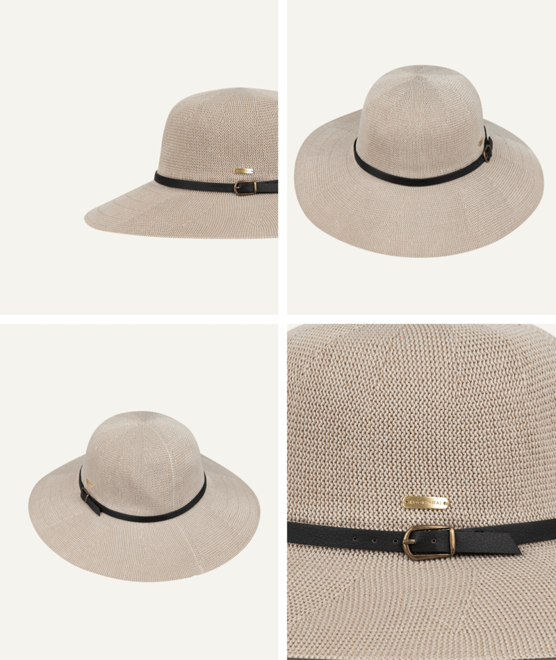 Womens Wide Brim Leslie Taupe Hats & Millinery Kooringal